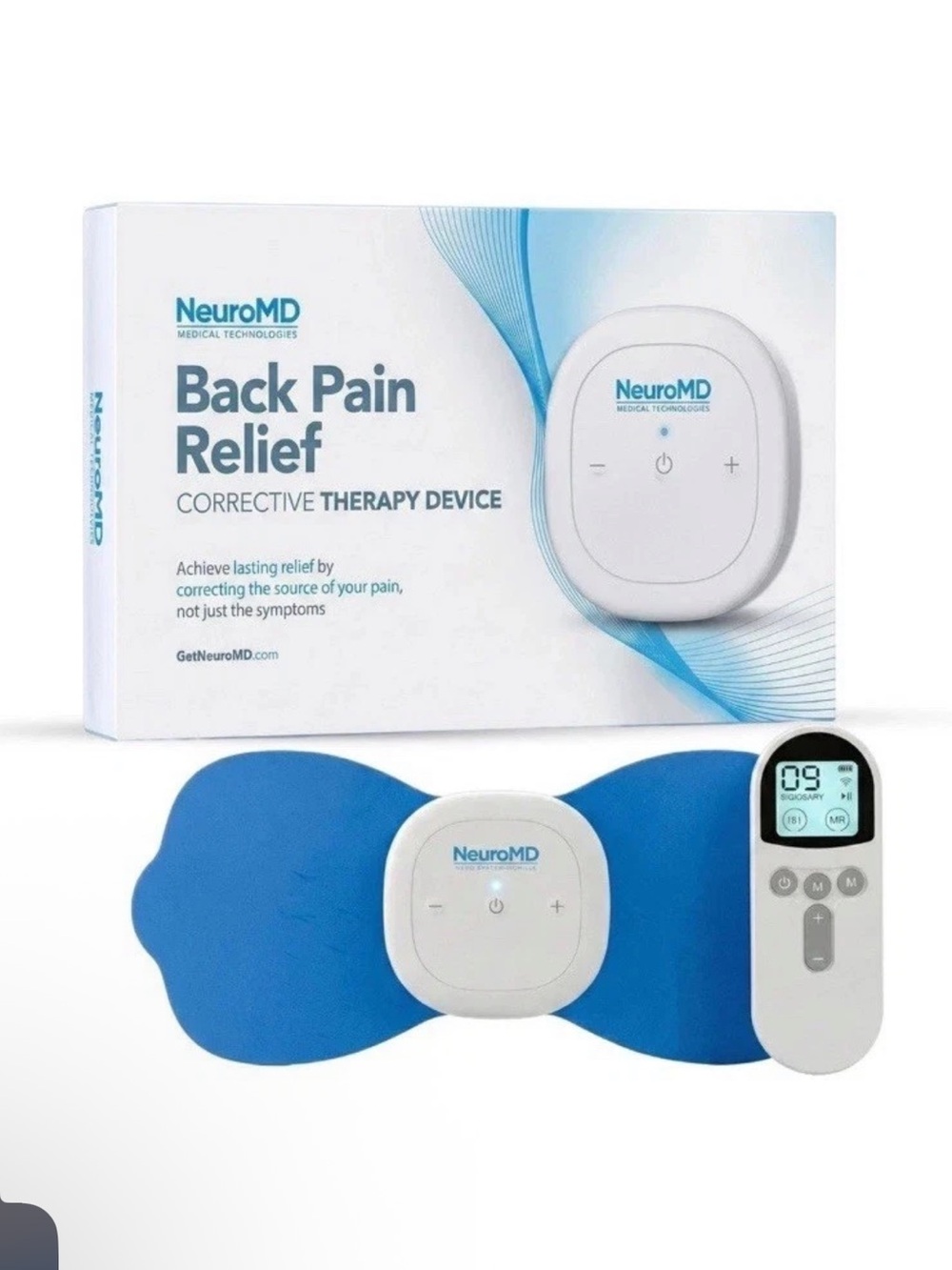 NeuroMD Corrective Therapy Device for Back Pain NMES Wireless Electrode Pads Mu